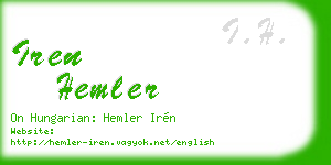 iren hemler business card